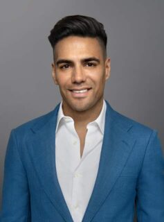Portrait of Radamel Falcao, Colombian footballer born in 1986