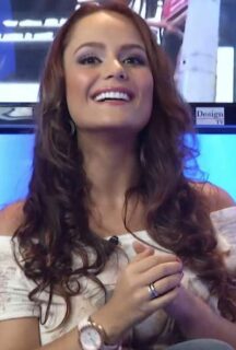 Ana Lucía Domínguez posando en 2014