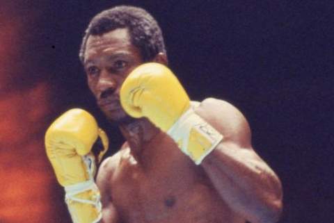 Antonio Cervantes posing as a boxer in 1972