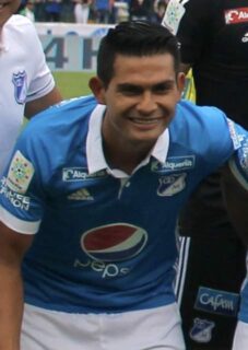 David Silva vistiendo la camiseta de Millonarios en 2017