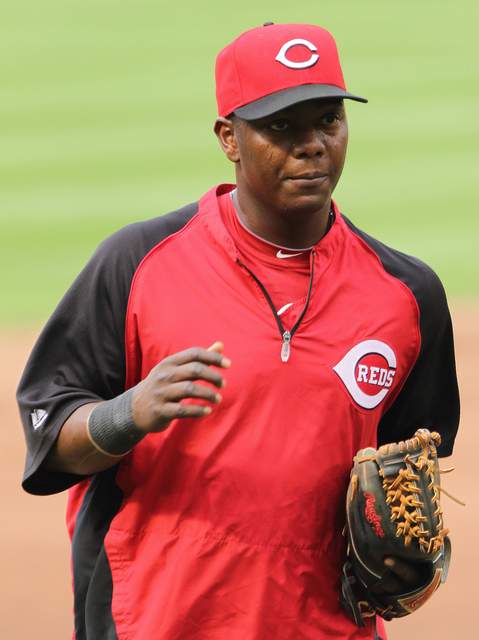 Edgar Rentería playing for the Cincinnati Reds in 2011