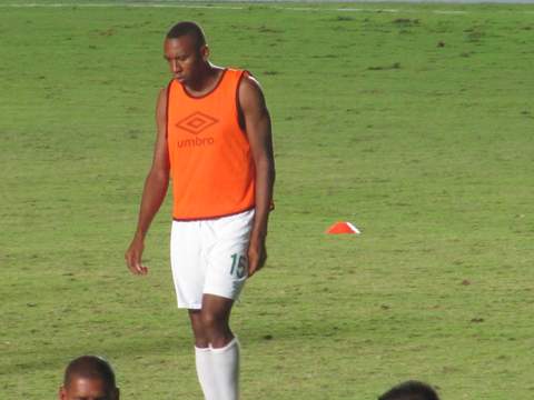 Jhon Viáfara playing for Deportivo Cali in 2014