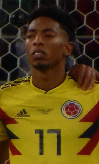 Johan Mojica jugando con Colombia en el Mundial 2018