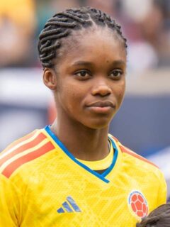 Linda Caicedo en acción con Colombia en 2026