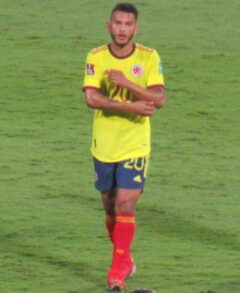 Luis Suárez vistiendo la camiseta de Colombia en 2022