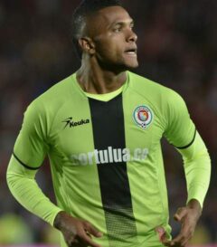 Miguel Borja en acción con Cortuluá en 2016