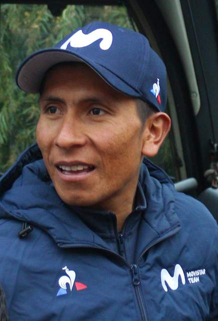Nairo Quintana with fans during Paris-Nice 2019