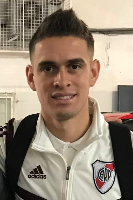 Rafael Borré jugando con River Plate en 2019