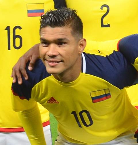Teófilo Gutiérrez jugando con Colombia en los Juegos Olímpicos 2016