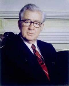 Virgilio Barco durante su presidencia en 1989