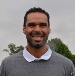 Alejandro Falla during Wimbledon 2015 qualifying match