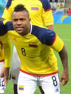 Dorlan Pabón jugando con Colombia en los Juegos Olímpicos 2016