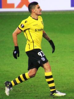 Guillermo Celis jugando con Vitória Guimarães en 2017