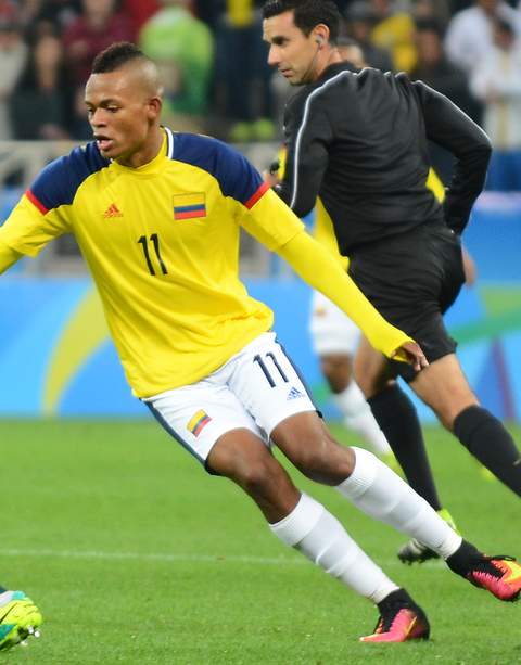 Harold Preciado jugando con Colombia en los Juegos Olímpicos 2016