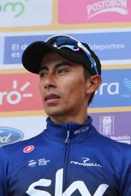 Iván Sosa, ciclista colombiano en primer plano