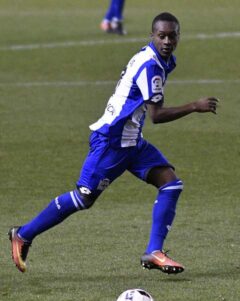 Marlos Moreno jugando con Deportivo La Coruña en 2017