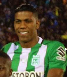 Orlando Berrío jugando para Atlético Nacional en 2016