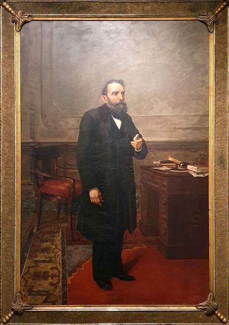 Retrato de Rafael Núñez, presidente de Colombia en 1897
