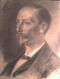Retrato clásico de Rafael Pombo, poeta colombiano