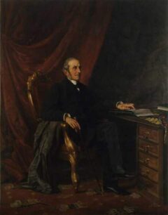 Retrato formal de Manuel Antonio Sanclemente, presidente de Colombia