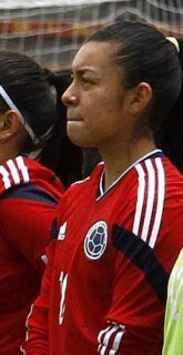 Yoreli Rincón jugando con la selección colombiana en 2014