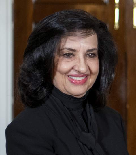 Claudia Blum during a diplomatic meeting as Foreign Minister