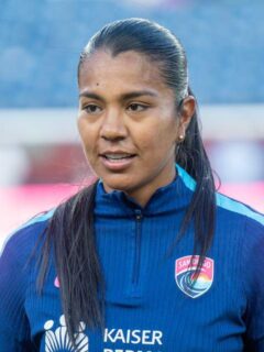 Daniela Arias jugando con San Diego Wave en 2026
