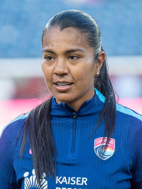 Daniela Arias jugando con San Diego Wave en 2026