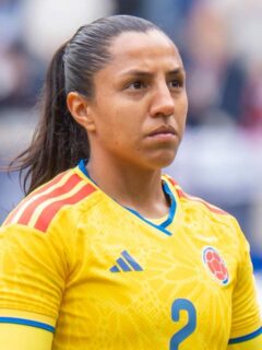 Manuela Vanegas jugando con Colombia en 2026
