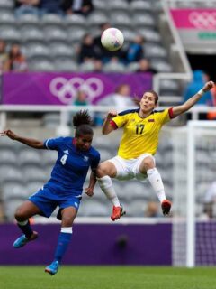 Melissa Ortiz jugando con Colombia en Londres 2012