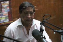Polo Carrera durante una entrevista radial en 2012
