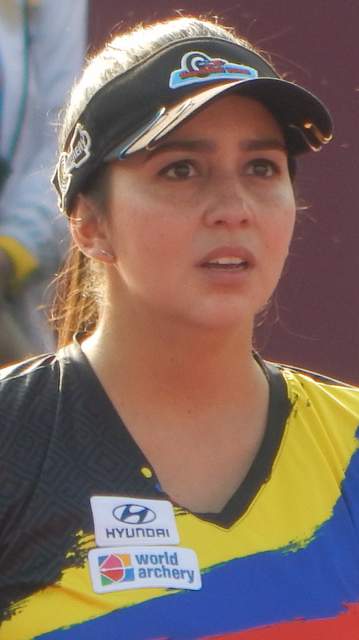 Sara López compitiendo en el Mundial de Tiro con Arco 2019