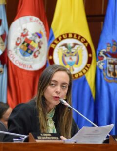 Ana Paola Agudelo as Senate Vice President in 2019