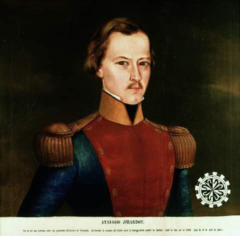 Retrato póstumo de Atanasio Girardot alrededor de 1848