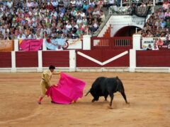 César Rincón performing in Gijón bullring