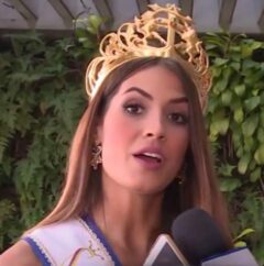 Gabriela Tafur en un evento de belleza en 2018