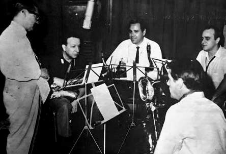 Lucho Bermúdez with Buenos Aires jazz musicians in 1962