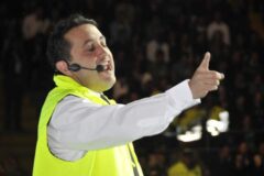 Andrés López at a police security event