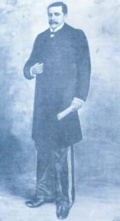 Retrato de Carlos Albán en uniforme militar y médico