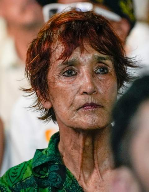 Patricia Ariza speaking at an event in 2025
